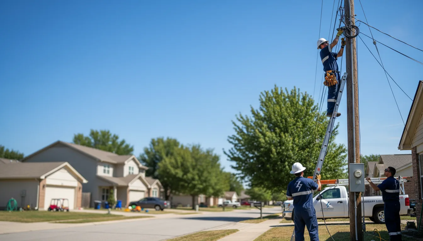 Residential electrician providing installation services in Lewisville, AR